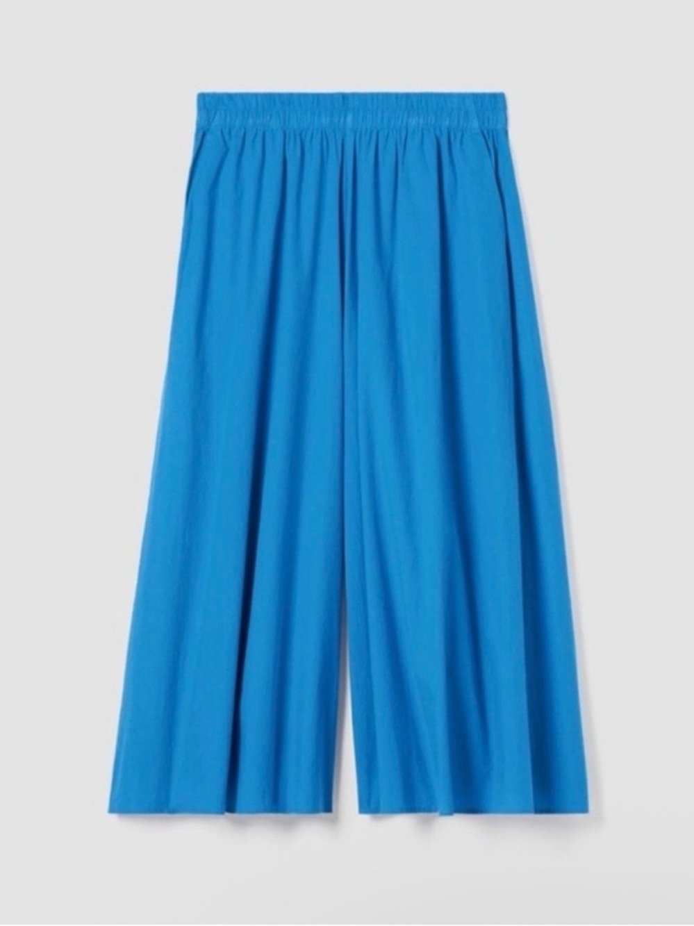 Eileen Fisher Washed Organic Cotton Poplin Skirt Pant in Calypso Size M Wide Leg - Picture 4 of 12